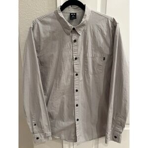 Oakley Shirt Mens XL Grey Long Sleeve Button Up